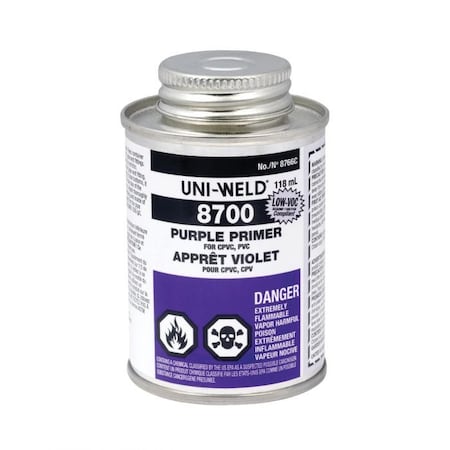 United Elchem HIETCH Primer, Series 8700, 025 pt, Liquid, Purple, Solvent, 505 gL VOC, 14 to 23 deg F Flash 8766S